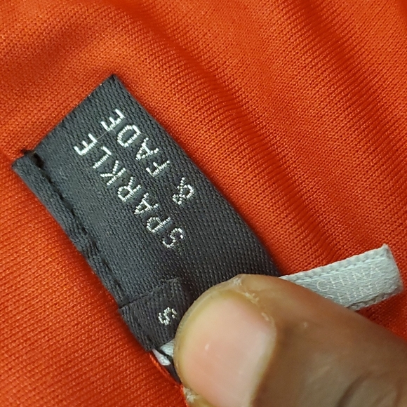 ANTHROPOLOGIE | Sparkle &  Fade melon red skirt - Picture 7 of 9